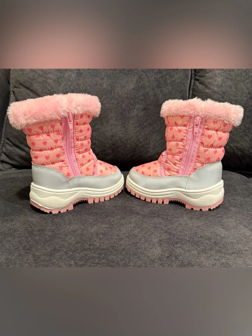 Kids Pink Winter Boots
